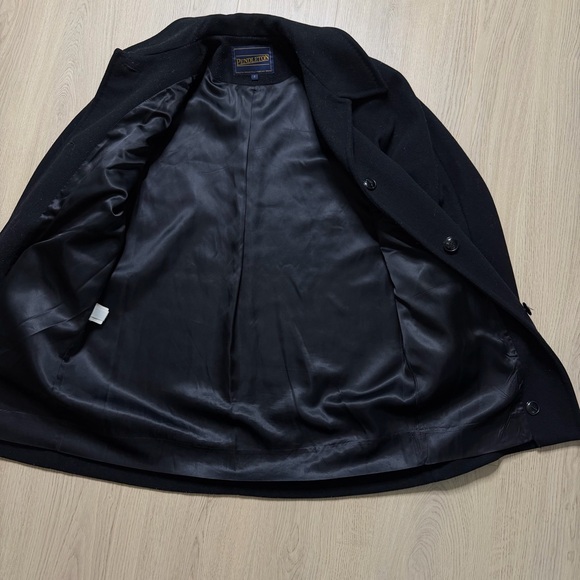 Vintage Pendleton Classic Buttonup Wool Pea Coat Womens 8 Black 90s Wool Acetate - Picture 5 of 10